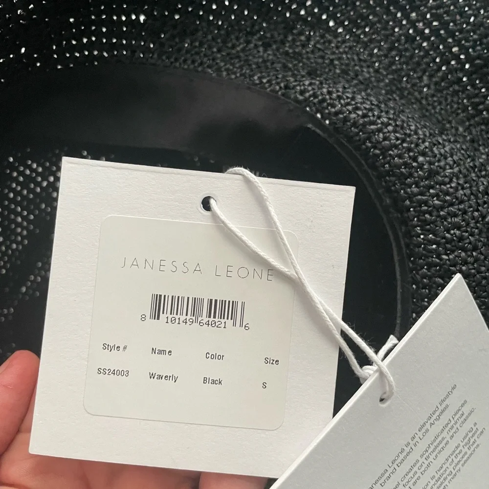 Janessa Leone Waverly Hat in Black - Picture 2 of 6